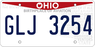 OH license plate GLJ3254
