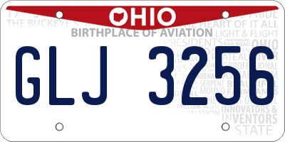 OH license plate GLJ3256