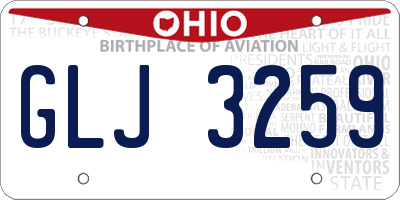 OH license plate GLJ3259
