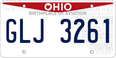OH license plate GLJ3261