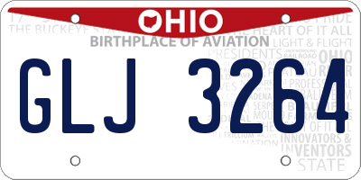 OH license plate GLJ3264