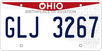 OH license plate GLJ3267