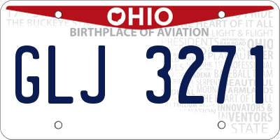 OH license plate GLJ3271