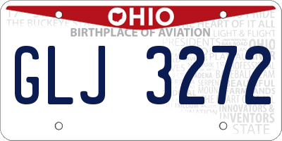 OH license plate GLJ3272