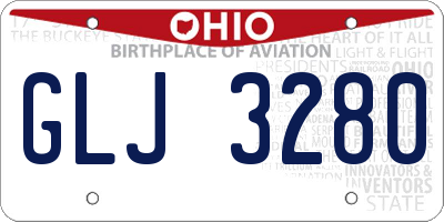 OH license plate GLJ3280