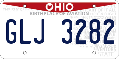 OH license plate GLJ3282