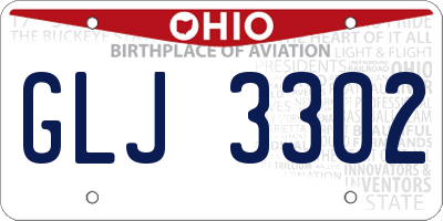 OH license plate GLJ3302
