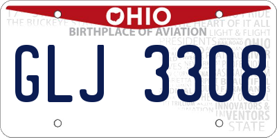OH license plate GLJ3308