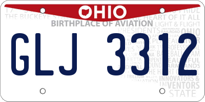 OH license plate GLJ3312