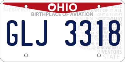 OH license plate GLJ3318