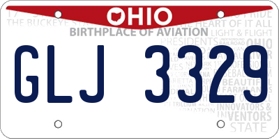 OH license plate GLJ3329