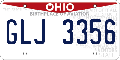 OH license plate GLJ3356