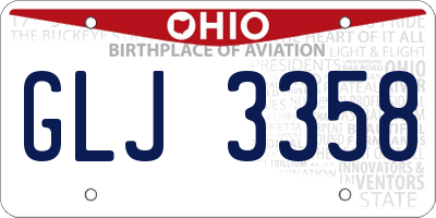 OH license plate GLJ3358