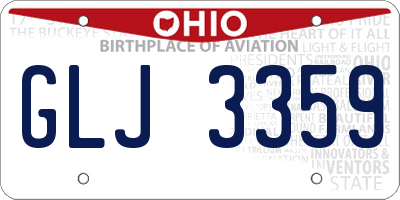 OH license plate GLJ3359