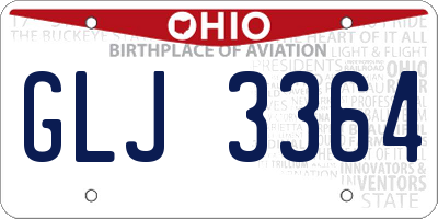 OH license plate GLJ3364