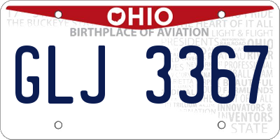 OH license plate GLJ3367