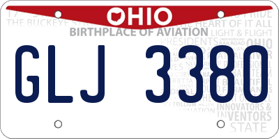 OH license plate GLJ3380