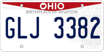 OH license plate GLJ3382