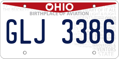 OH license plate GLJ3386