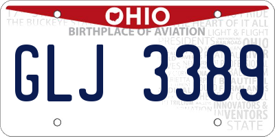 OH license plate GLJ3389