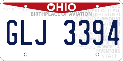OH license plate GLJ3394