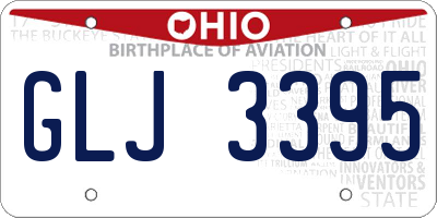 OH license plate GLJ3395
