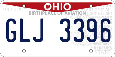 OH license plate GLJ3396
