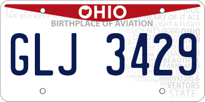 OH license plate GLJ3429