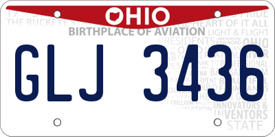 OH license plate GLJ3436