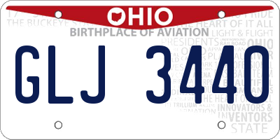 OH license plate GLJ3440