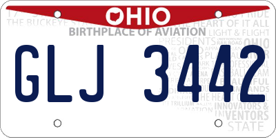 OH license plate GLJ3442