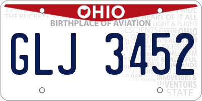 OH license plate GLJ3452