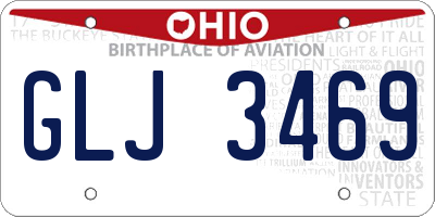 OH license plate GLJ3469