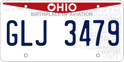 OH license plate GLJ3479