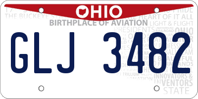 OH license plate GLJ3482
