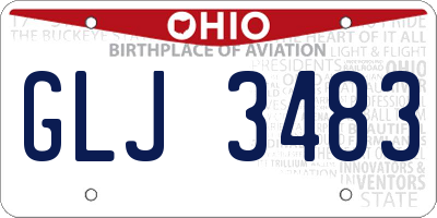 OH license plate GLJ3483