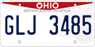 OH license plate GLJ3485