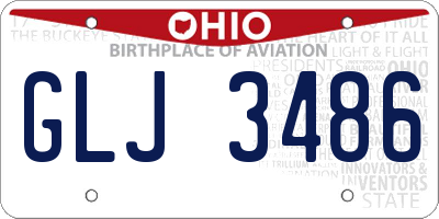OH license plate GLJ3486