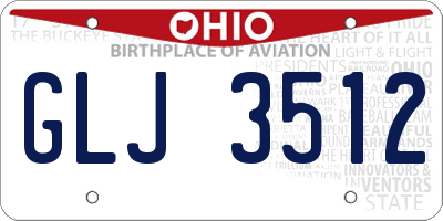 OH license plate GLJ3512