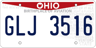 OH license plate GLJ3516