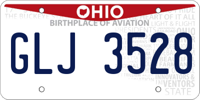OH license plate GLJ3528