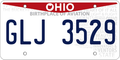 OH license plate GLJ3529