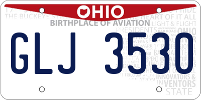 OH license plate GLJ3530