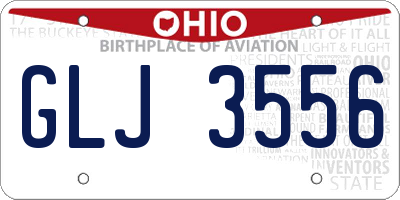 OH license plate GLJ3556