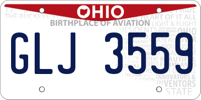 OH license plate GLJ3559