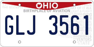 OH license plate GLJ3561