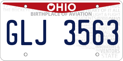 OH license plate GLJ3563