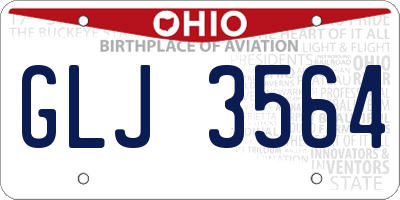 OH license plate GLJ3564