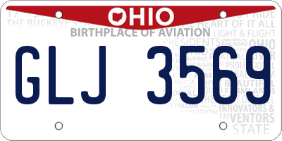 OH license plate GLJ3569