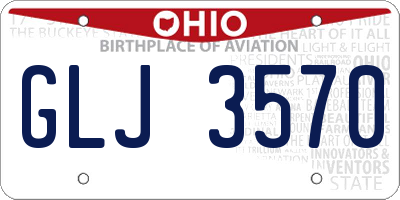 OH license plate GLJ3570